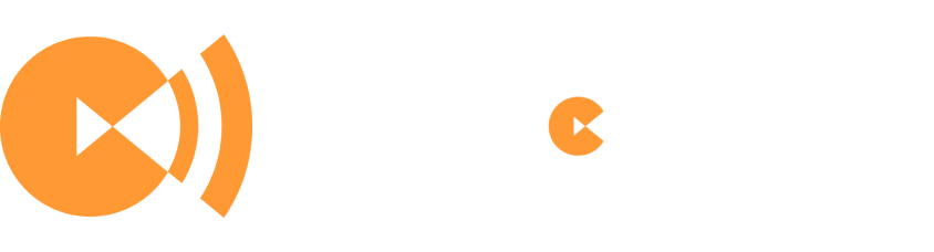 LiveChamp White Logo Orange Logomark